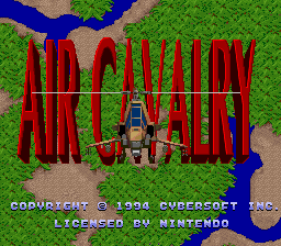 Air Cavalry Title Screen